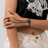 Punk Geometric Cutout Bracelet Ring for Women