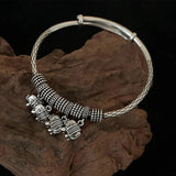 Vintage Flower Tassel Elephant Bracelet