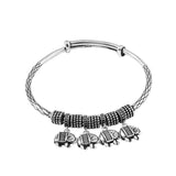 Vintage Flower Tassel Elephant Bracelet