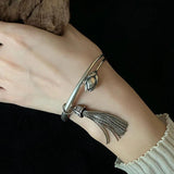 Vintage Flower Tassel Elephant Bracelet