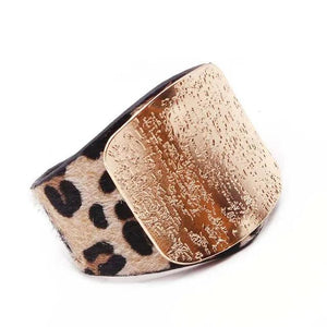 Plaid Leather Bracelet Wide Wrap Charm Bracelet