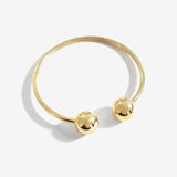 Charm Ball Cuff Bangle Bracelet Stainless Steel Stackable Jewelry