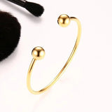 Charm Ball Cuff Bangle Bracelet Stainless Steel Stackable Jewelry
