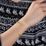 Charm Ball Cuff Bangle Bracelet Stainless Steel Stackable Jewelry