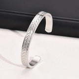 Tire Style Cuff Bangle Bracelet for Men, Stainless Steel Wristband