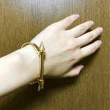 Arrow Screw Bracelets Stainless Steel Cuff Jewelry Women Gift Pulseiras