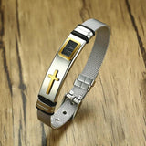 Adjustable Length Bracelet for Women Men Bangle Watch Band Stainless Steel