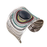 Colorful Oval Cuff Bracelet Enamel Jewelry Bohemian Tibetan Bracelet