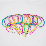 10 Braided Cord Thread Friendship Bracelets Ankle Jewellery Gift