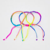10 Braided Cord Thread Friendship Bracelets Ankle Jewellery Gift