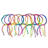 10 Braided Cord Thread Friendship Bracelets Ankle Jewellery Gift