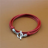 Anslow Jewelry Retro Multilayer Leather Bracelet For Men