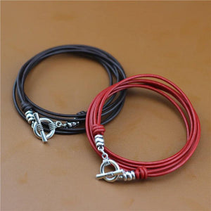 Anslow Jewelry Retro Multilayer Leather Bracelet For Men