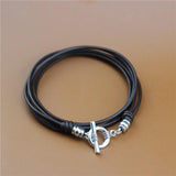 Anslow Jewelry Retro Multilayer Leather Bracelet For Men