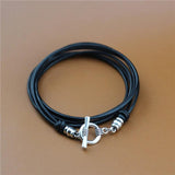 Anslow Jewelry Retro Multilayer Leather Bracelet For Men