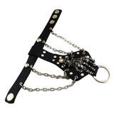 Gothic Spike Skeleton Hand Leather Cuff Bracelet