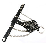Gothic Spike Skeleton Hand Leather Cuff Bracelet