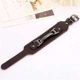 Vintage Punk Metal Leather Bracelet for Men