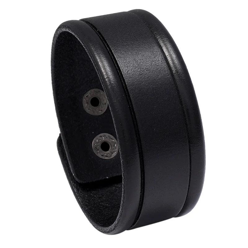 Punk Vintage Leather Men's Bracelet Classic Multi-layer Style Gift