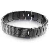 Silver Stainless Steel Cuff Bangle Cross Bracelet Gift