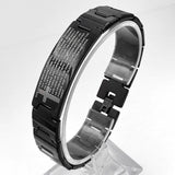 Silver Stainless Steel Cuff Bangle Cross Bracelet Gift
