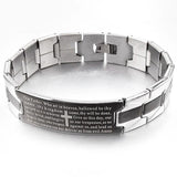 Silver Stainless Steel Cuff Bangle Cross Bracelet Gift