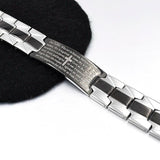 Silver Stainless Steel Cuff Bangle Cross Bracelet Gift