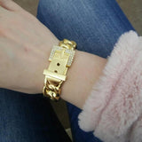 Rhinestone Metal Bracelet Women Statement Cuff Bangle
