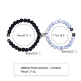 A-Z Letters Beads Charm Couple Bracelets for Women Men