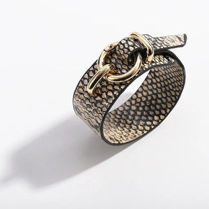 Kirykle Women Bracelet Leopard Leather Bracelets & Bangles Wide Wrap Bracelet