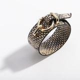 Kirykle Women Bracelet Leopard Leather Bracelets & Bangles Wide Wrap Bracelet