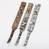 Kirykle Women Bracelet Leopard Leather Bracelets & Bangles Wide Wrap Bracelet