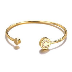 Zircon Bracelet Bangle Women Stainless Steel Christmas