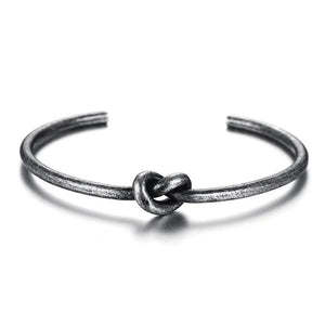 Stainless Steel Knot Cuff Bracelet Manchette Bangle