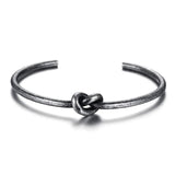 Stainless Steel Knot Cuff Bracelet Manchette Bangle
