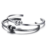 Stainless Steel Knot Cuff Bracelet Manchette Bangle