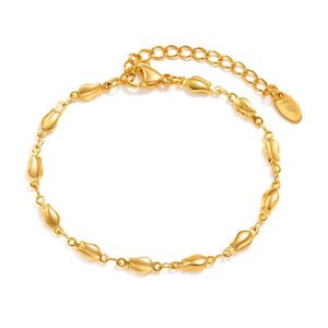 Stainless Steel Chain Bracelet Bangle for Women, Adjustable Charm Bracelet