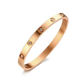 Crystal Wedding Bracelet 6mm Rose Gold-color Bijoux
