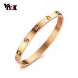 Crystal Wedding Bracelet 6mm Rose Gold-color Bijoux