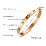 Crystal Wedding Bracelet 6mm Rose Gold-color Bijoux