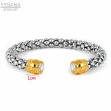 Heart Crystals Charm Bracelets Stainless Steel Cable Wire
