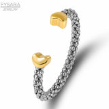Heart Crystals Charm Bracelets Stainless Steel Cable Wire