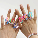 12pcs Mermaid PVC Kids Bracelets Adjustable Bangles