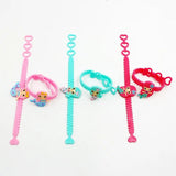 12pcs Mermaid PVC Kids Bracelets Adjustable Bangles