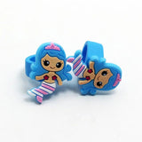 12pcs Mermaid PVC Kids Bracelets Adjustable Bangles