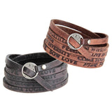 Leather Wide Bracelet Punk Jewelry Vintage Cuff Bangles