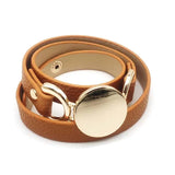 Retro Leather Bracelet For Women Classic Exaggerated Jewelry