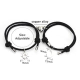 Sun Moon Couple Magnet Rope Bracelets Set