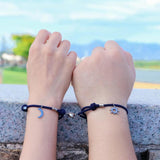Sun Moon Couple Magnet Rope Bracelets Set