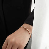 Twisted Metal Knot Bracelet Stainless Steel Cuff Bangle Gift